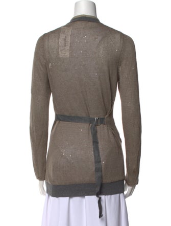 Brunello Cucinelli Linen V-Neck Sweater