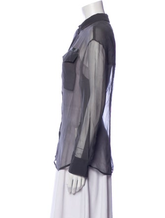 Brunello Cucinelli Long Sleeve Button-Up Top