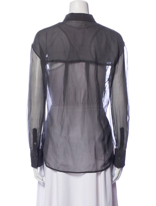 Brunello Cucinelli Long Sleeve Button-Up Top