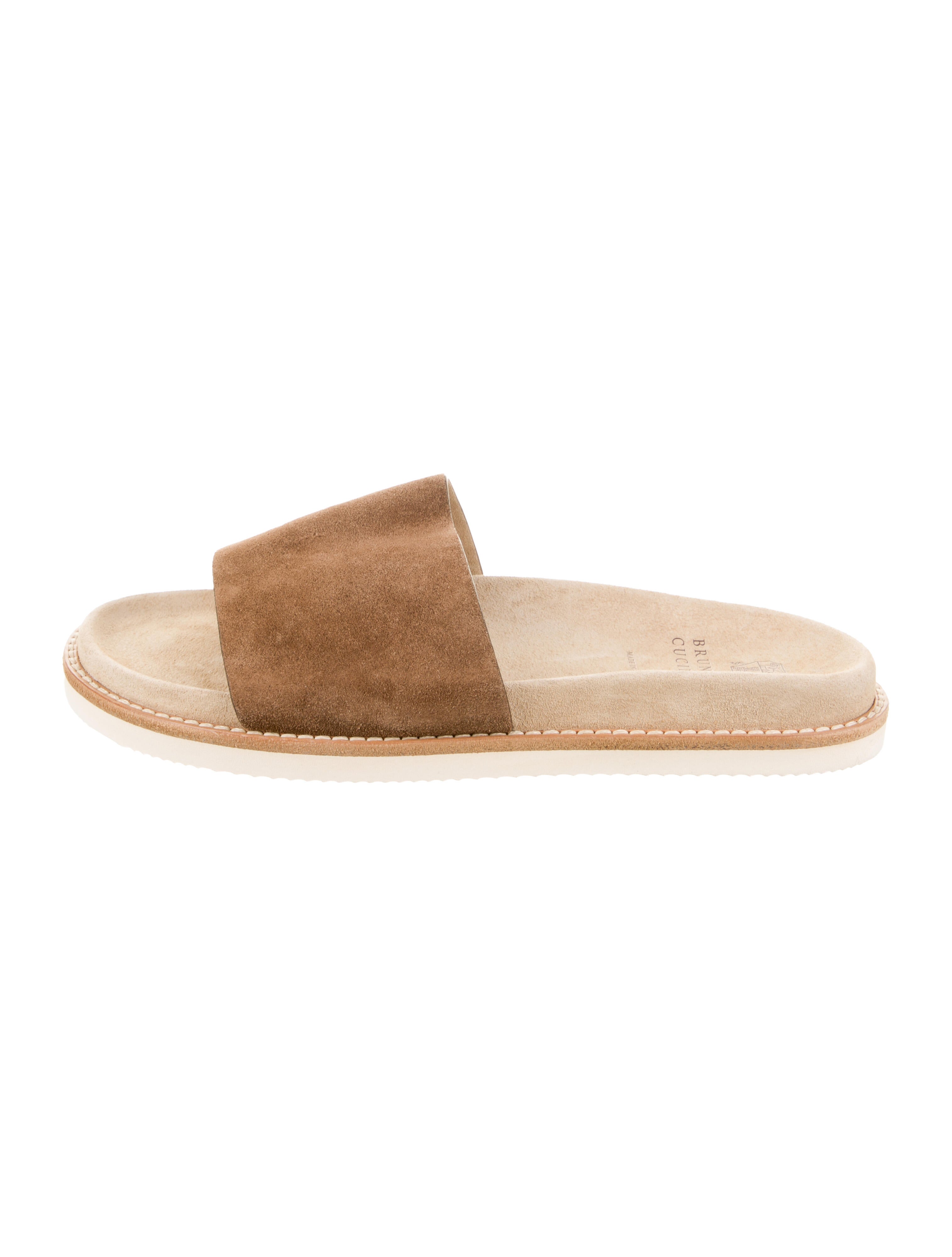 Brunello Cucinelli Suede Slides