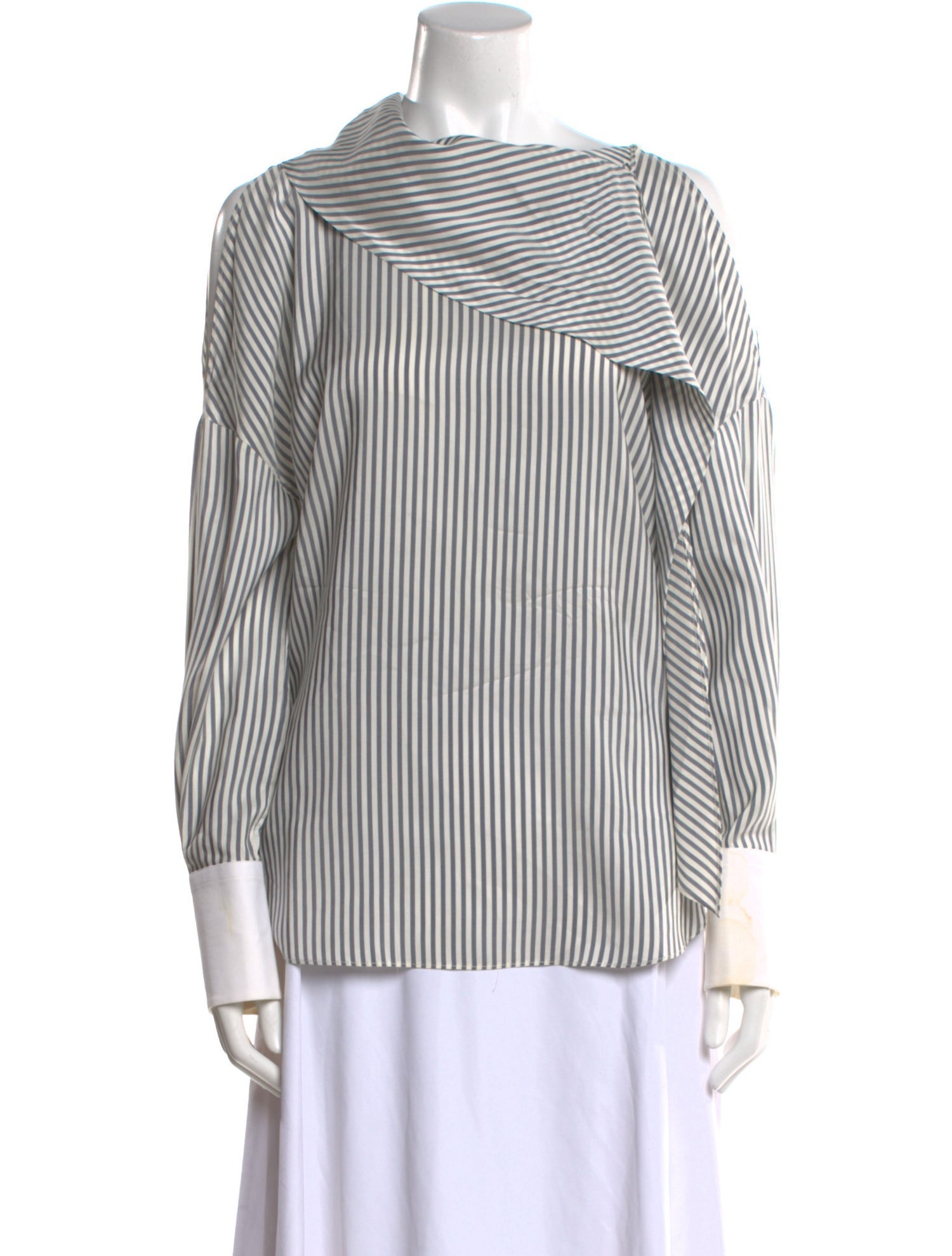 Brunello Cucinelli Silk Striped Top