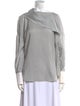 Brunello Cucinelli Silk Striped Top