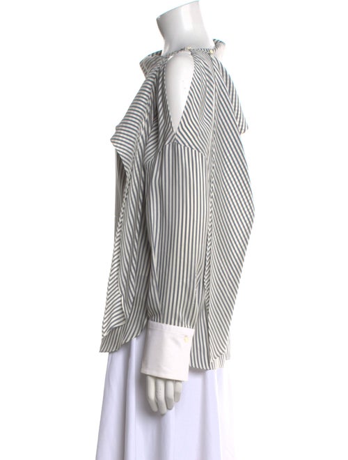 Brunello Cucinelli Silk Striped Top