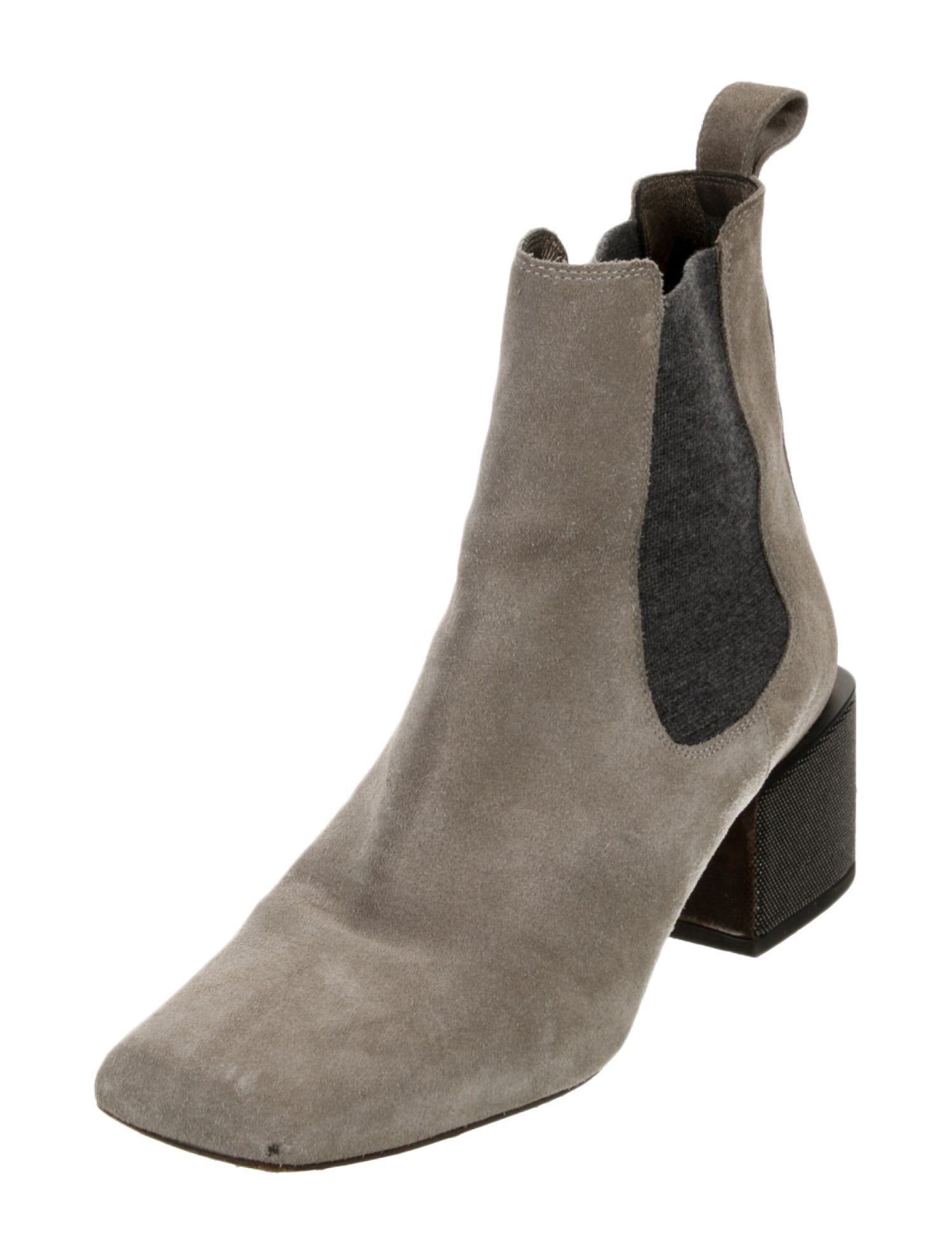 Brunello Cucinelli Monili Suede Chelsea Boots