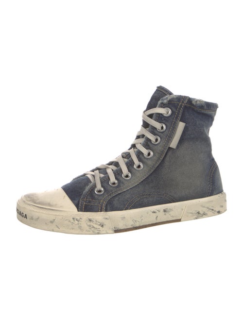 Balenciaga Denim Distressed Accents Sneakers