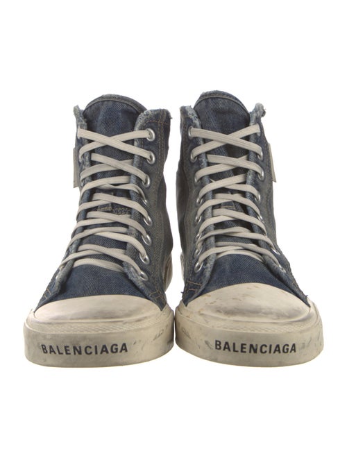 Balenciaga Denim Distressed Accents Sneakers