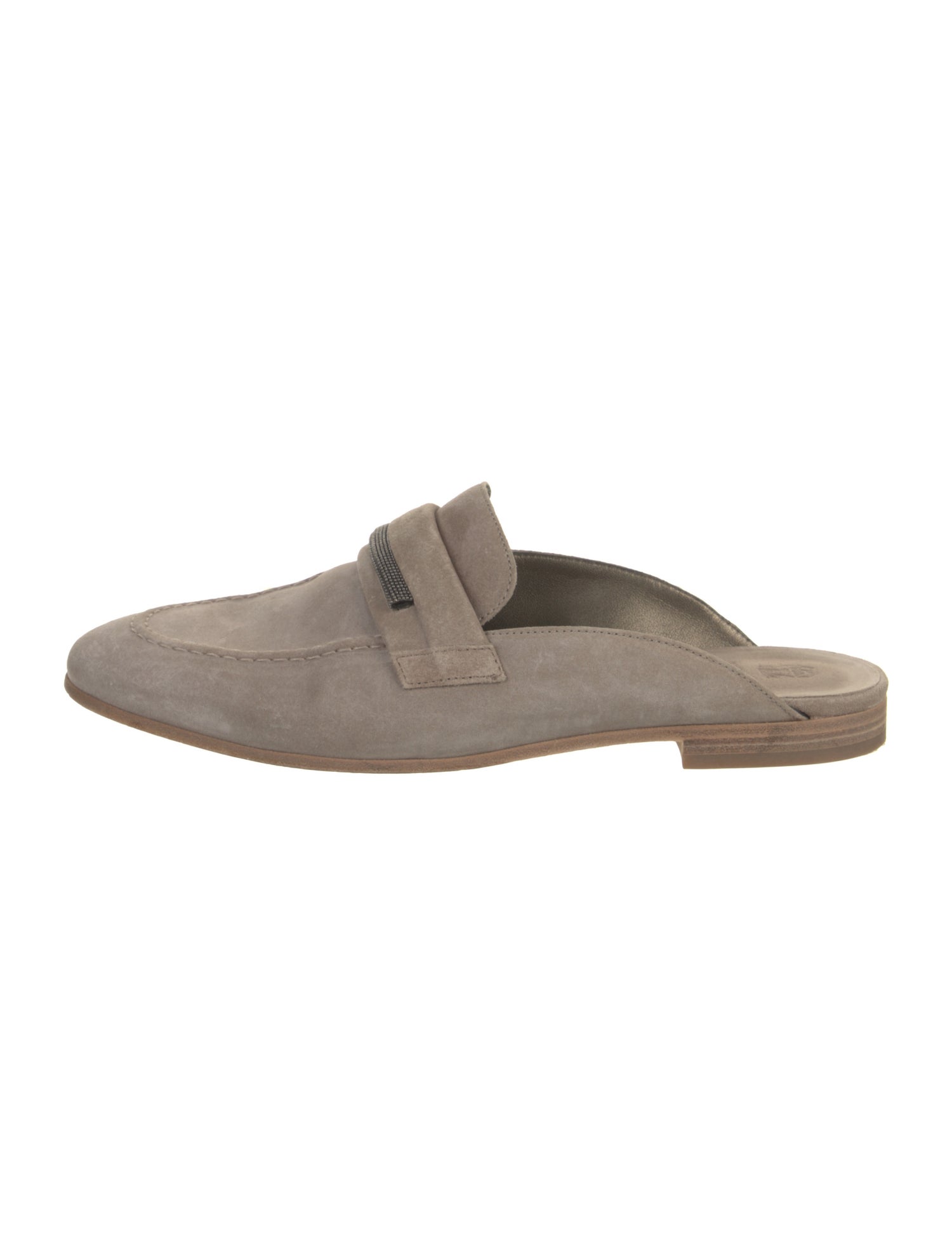Brunello Cucinelli Monili Suede Mules