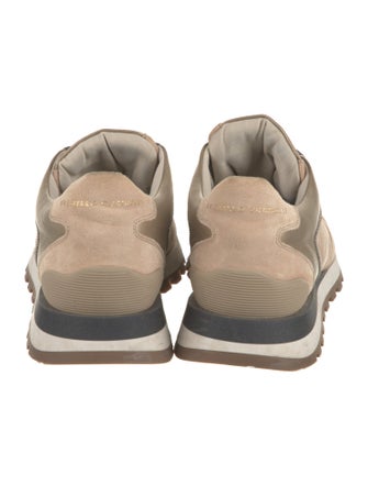 Brunello Cucinelli Leather Beaded Accents Sneakers
