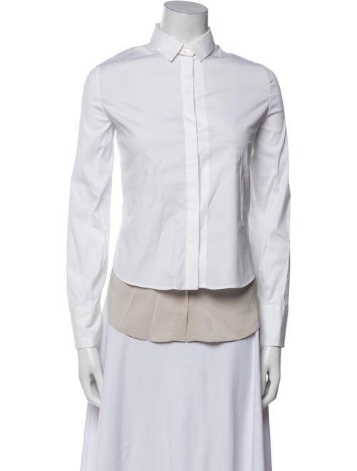 Brunello Cucinelli Long Sleeve Button-Up Top