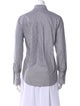 Brunello Cucinelli Striped Long Sleeve Button-Up Top