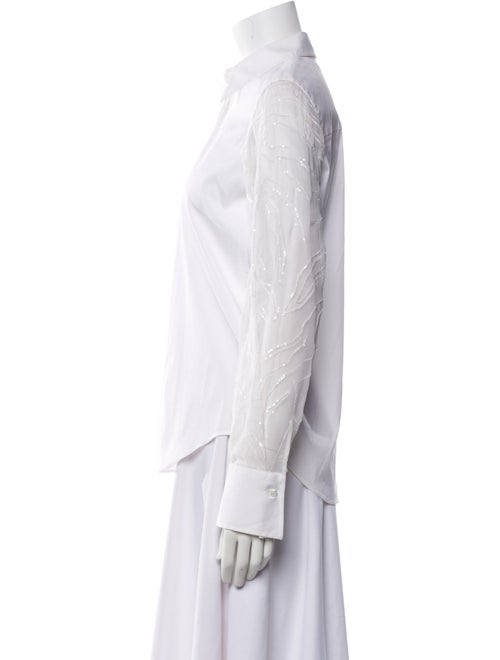 Brunello Cucinelli Long Sleeve Button-Up Top
