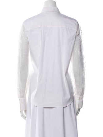 Brunello Cucinelli Long Sleeve Button-Up Top