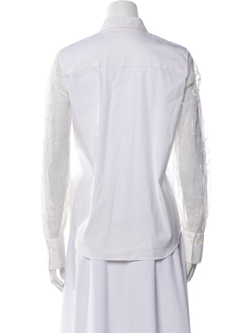Brunello Cucinelli Long Sleeve Button-Up Top