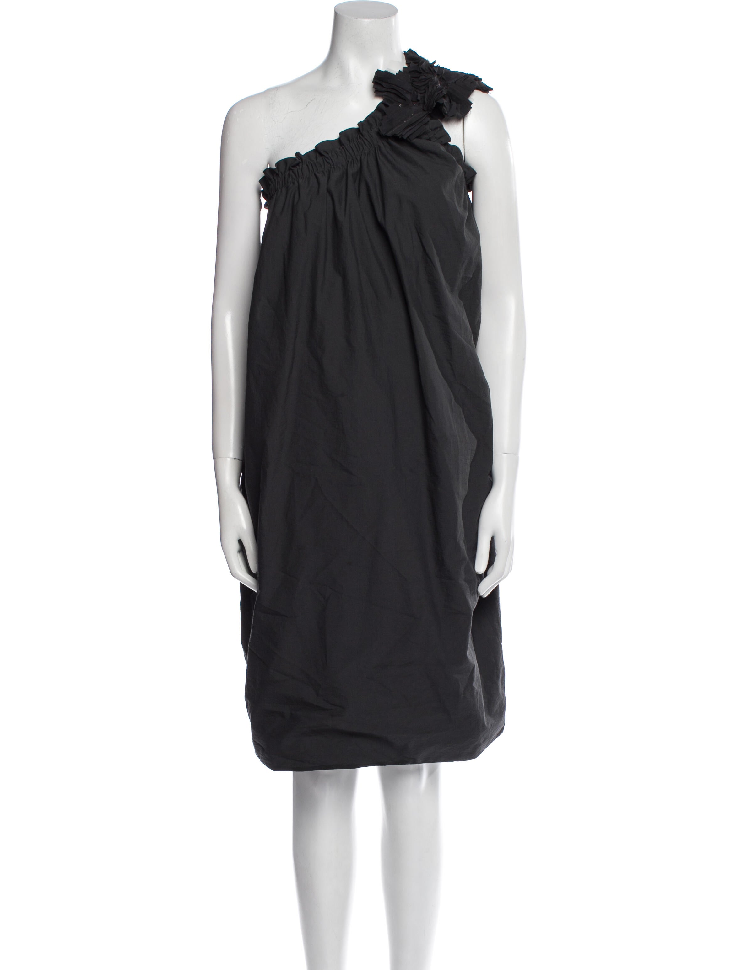 Brunello Cucinelli One-Shoulder Knee-Length Dress