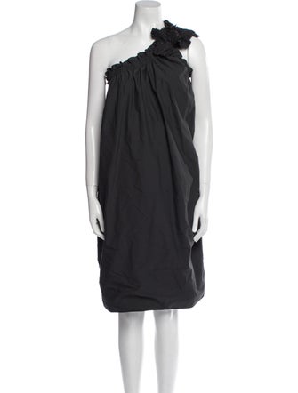Brunello Cucinelli One-Shoulder Knee-Length Dress