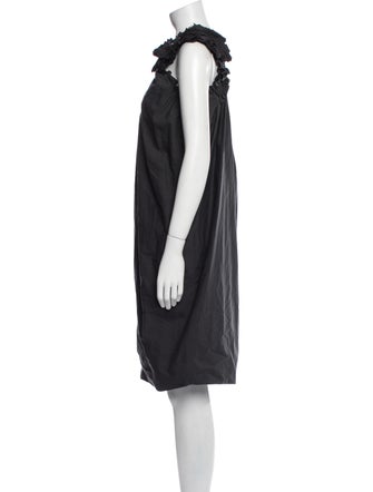 Brunello Cucinelli One-Shoulder Knee-Length Dress