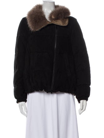 Brunello Cucinelli Leather Down Jacket