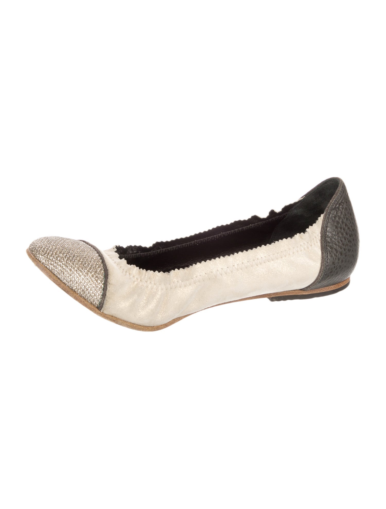 Brunello Cucinelli Suede Animal Print Ballet Flats