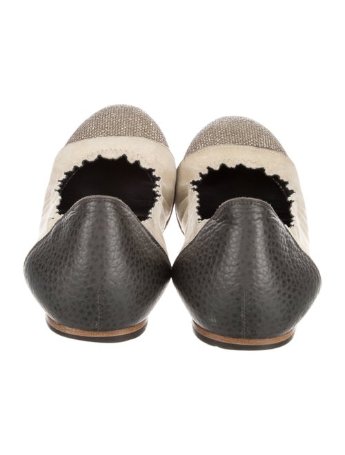 Brunello Cucinelli Suede Animal Print Ballet Flats