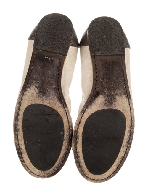 Brunello Cucinelli Suede Animal Print Ballet Flats