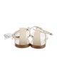 Brunello Cucinelli Leather T-Strap Sandals
