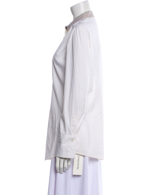 Brunello Cucinelli Long Sleeve Button-Up Top