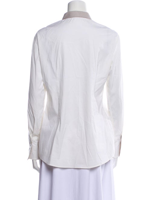 Brunello Cucinelli Long Sleeve Button-Up Top