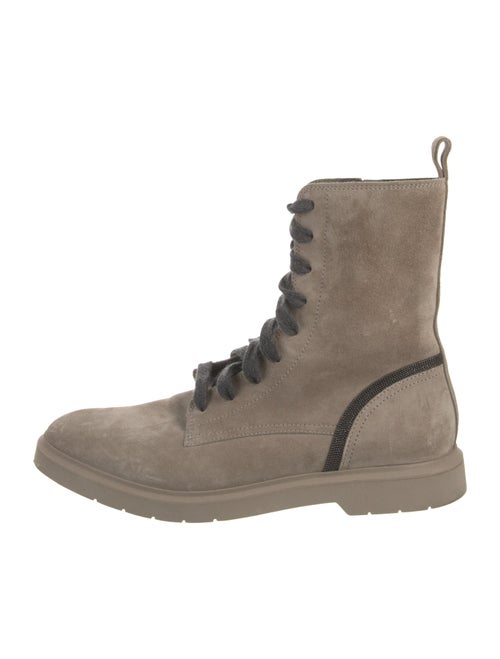 Brunello Cucinelli Suede Combat Boots