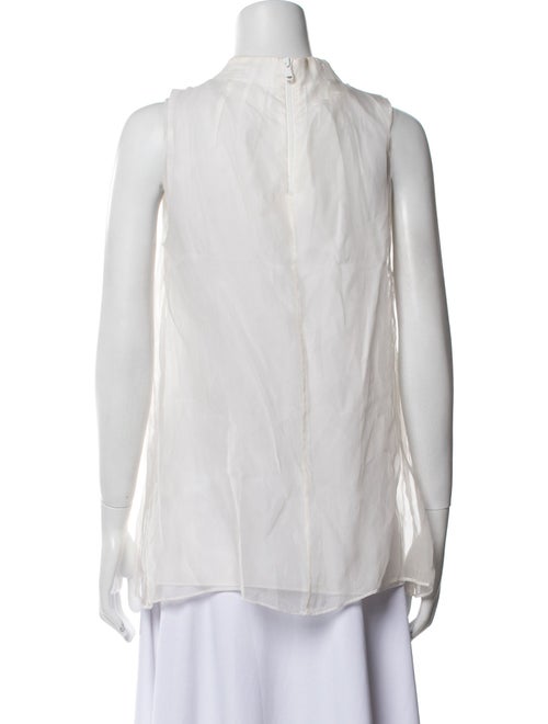 Brunello Cucinelli Silk Mock Neck Top