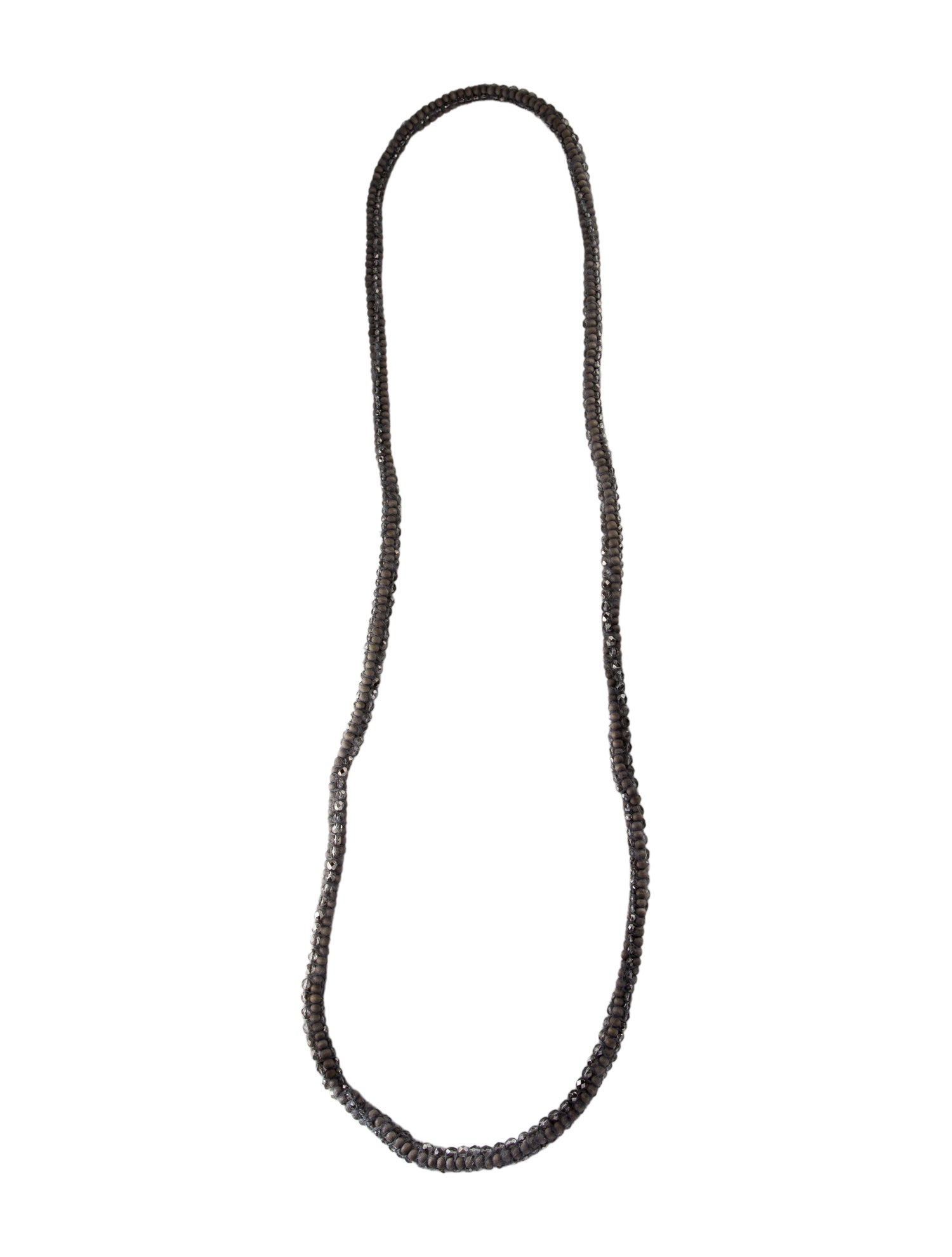 Brunello Cucinelli Bead & Fabric Bolo Necklace