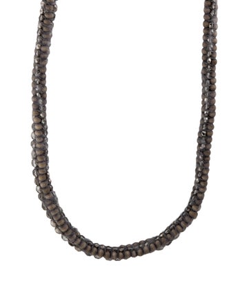 Brunello Cucinelli Bead & Fabric Bolo Necklace