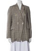 Brunello Cucinelli Linen Plaid Print Blazer