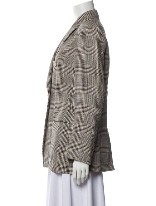 Brunello Cucinelli Linen Plaid Print Blazer