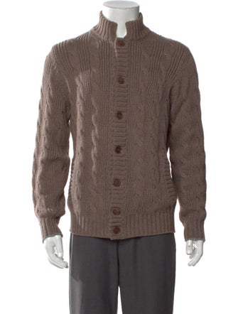 Brunello Cucinelli Mock Neck Long Sleeve Cardigan