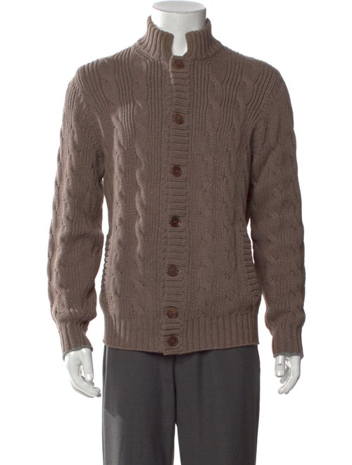 Brunello Cucinelli Mock Neck Long Sleeve Cardigan