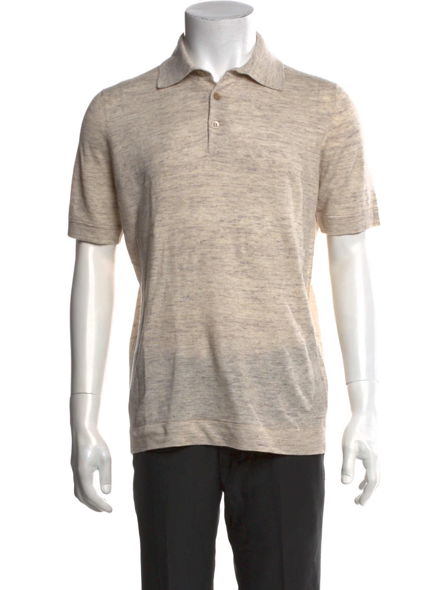 Brunello Cucinelli Linen Collar Polo Shirt w/ Tags