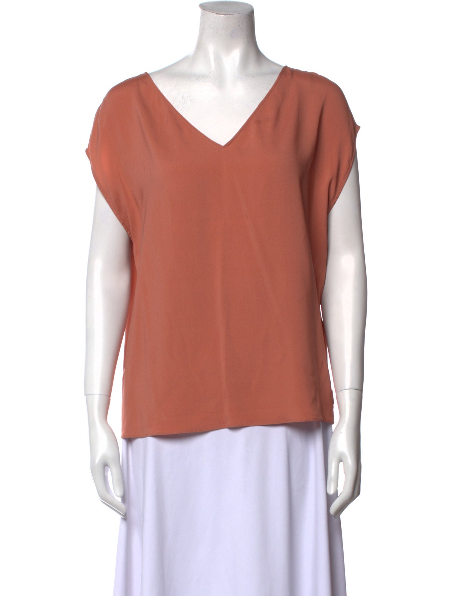 Brunello Cucinelli Silk V-Neck Top