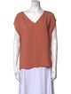 Brunello Cucinelli Silk V-Neck Top