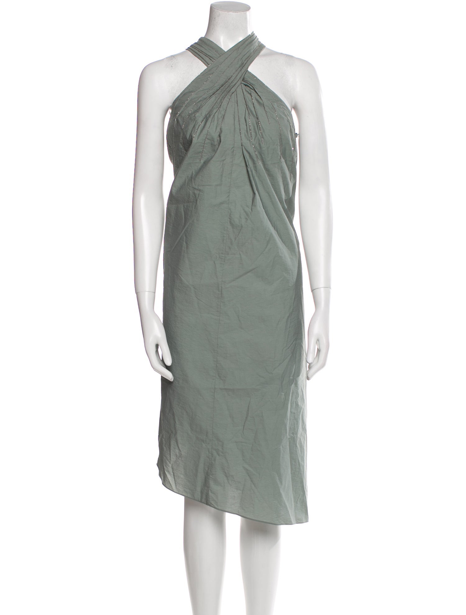 Brunello Cucinelli Halterneck Midi Length Dress