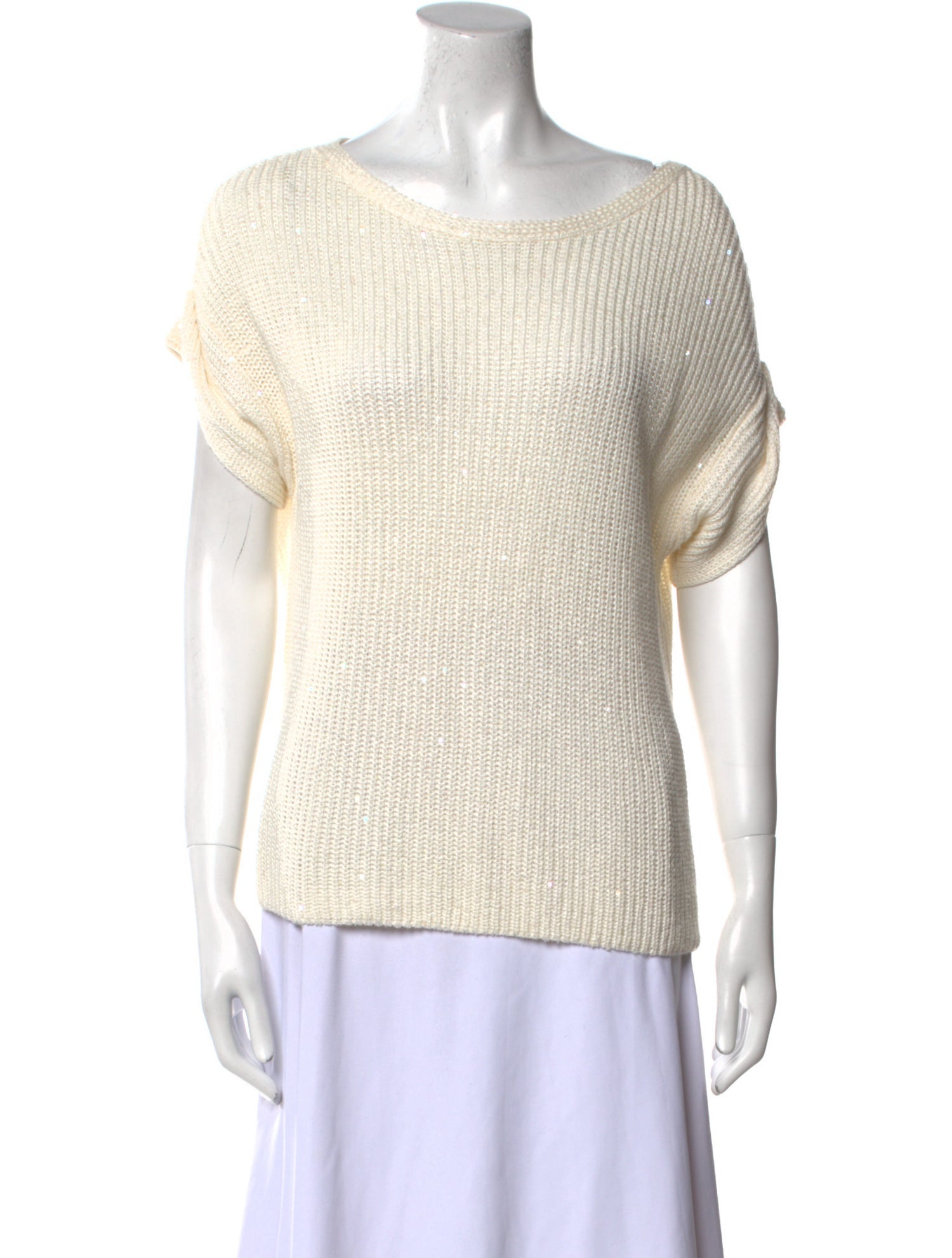 Brunello Cucinelli Linen Scoop Neck Sweater