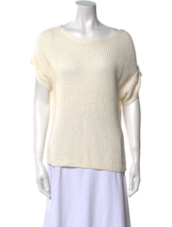 Brunello Cucinelli Linen Scoop Neck Sweater