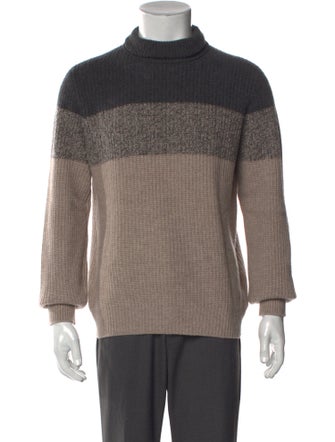 Brunello Cucinelli Cashmere Colorblock Pattern Pullover
