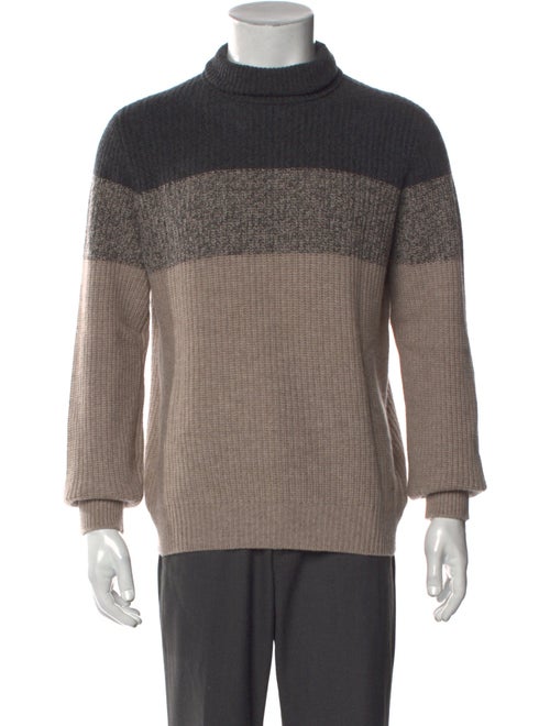 Brunello Cucinelli Cashmere Colorblock Pattern Pullover