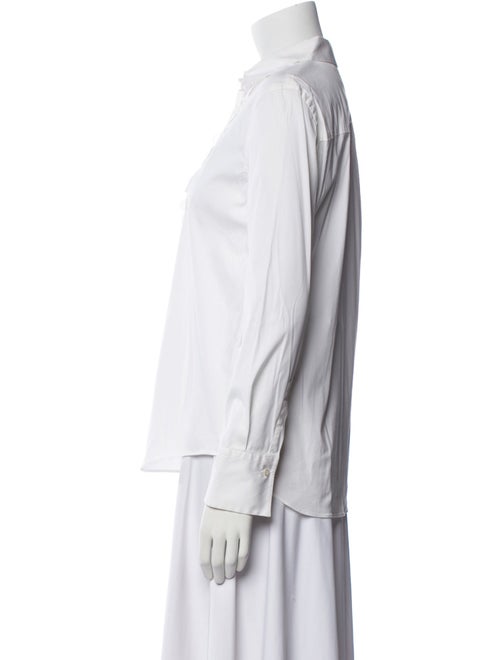 Brunello Cucinelli Long Sleeve Button-Up Top