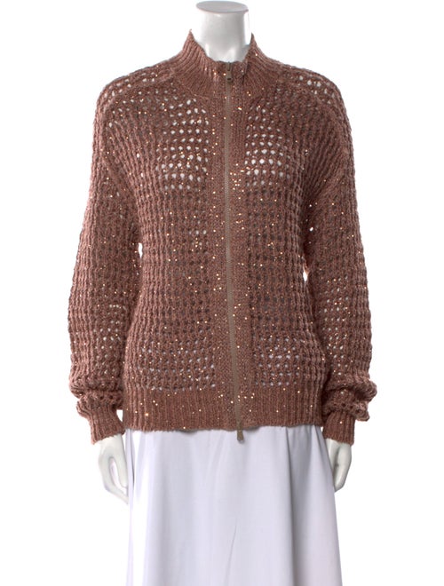 Brunello Cucinelli Silk Mock Neck Sweater