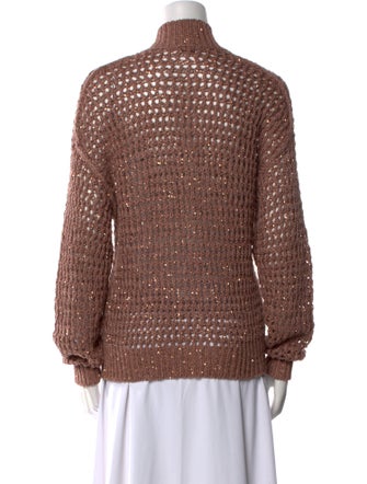 Brunello Cucinelli Silk Mock Neck Sweater