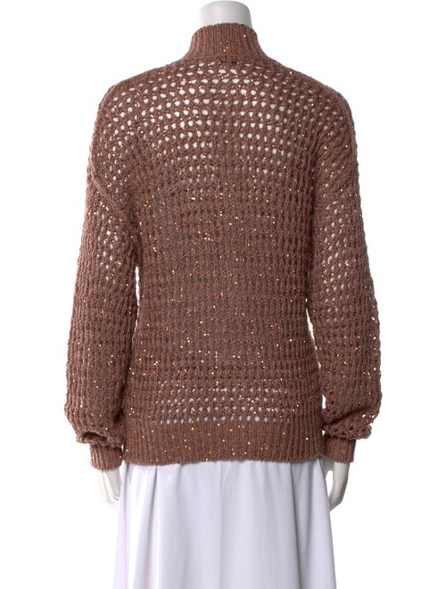 Brunello Cucinelli Silk Mock Neck Sweater