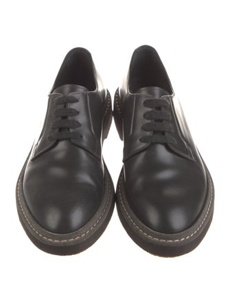 Brunello Cucinelli Leather Glitter Accents Oxfords