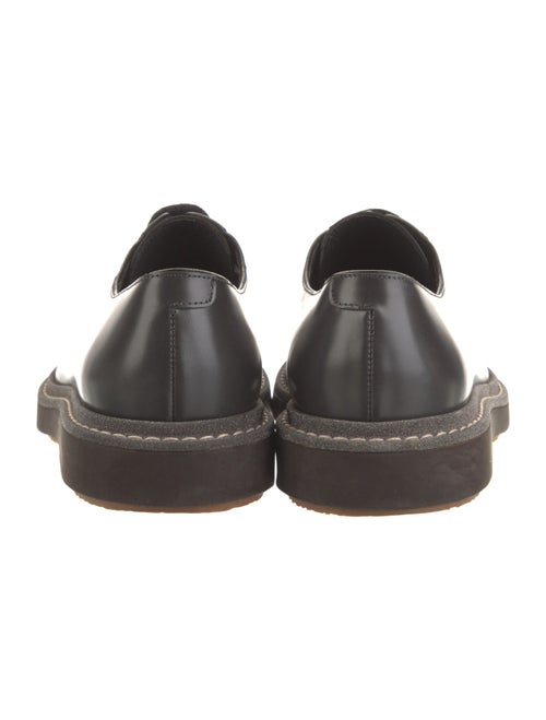 Brunello Cucinelli Leather Glitter Accents Oxfords
