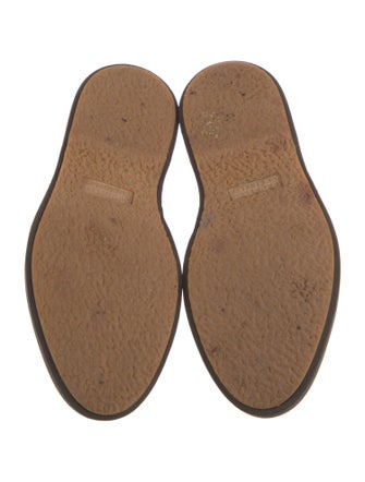 Brunello Cucinelli Leather Glitter Accents Oxfords